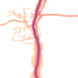 Daytime road noise heatmap for BB8 7NR