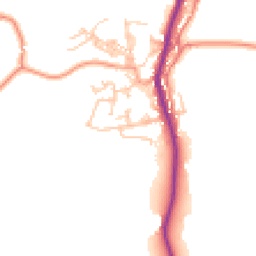 Daytime road noise heatmap for BB8 7NS