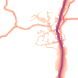 Daytime road noise heatmap for BB8 7NX