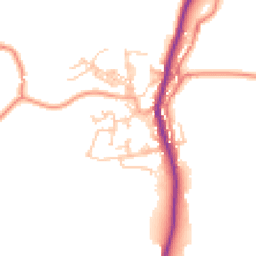 Daytime road noise heatmap for BB8 7NY