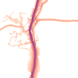Daytime road noise heatmap for BB8 7PA