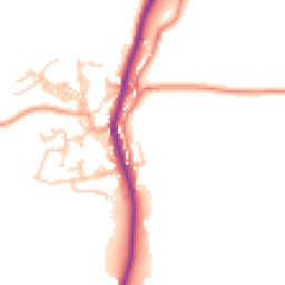 Daytime road noise heatmap for BB8 7PB