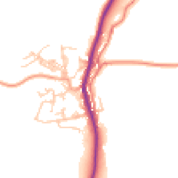 Daytime road noise heatmap for BB8 7PG