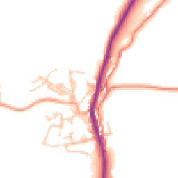 Daytime road noise heatmap for BB8 7PS