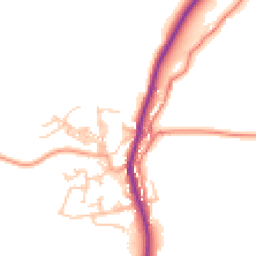 Daytime road noise heatmap for BB8 7PU