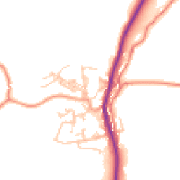 Daytime road noise heatmap for BB8 7PW