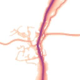 Daytime road noise heatmap for BB8 7PX