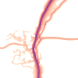 Daytime road noise heatmap for BB8 7QB