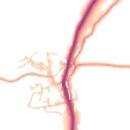 Daytime road noise heatmap for BB8 7QT