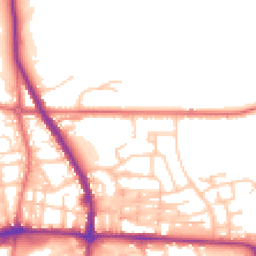 Daytime road noise heatmap for BB8 7RD