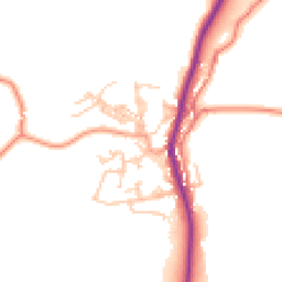 Daytime road noise heatmap for BB8 7RE