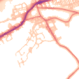 Daytime road noise heatmap for BB8 8BG