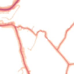 Daytime road noise heatmap for BB8 8BT