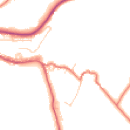 Daytime road noise heatmap for BB8 8BZ
