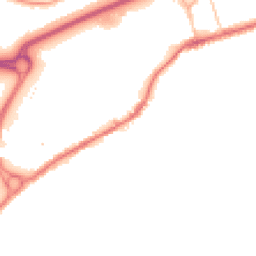 Night-time road noise heatmap for BB8 8DY