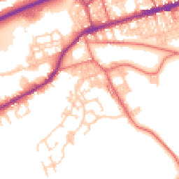 Daytime road noise heatmap for BB8 8EY