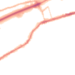 Night-time road noise heatmap for BB8 8FB