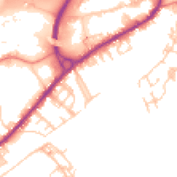 Daytime road noise heatmap for BB8 8JL