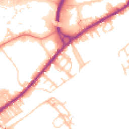 Daytime road noise heatmap for BB8 8JR