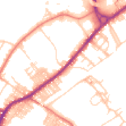 Daytime road noise heatmap for BB8 8LQ
