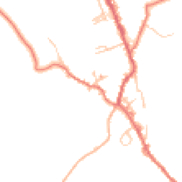 Daytime road noise heatmap for BB8 8PJ
