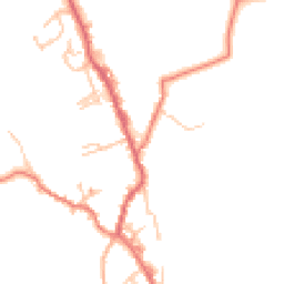Daytime road noise heatmap for BB8 8RW
