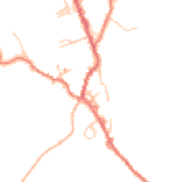 Daytime road noise heatmap for BB8 8SD