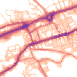 Daytime road noise heatmap for BB8 9AP