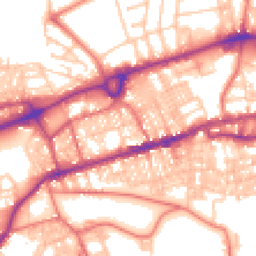 Daytime road noise heatmap for BB8 9AY