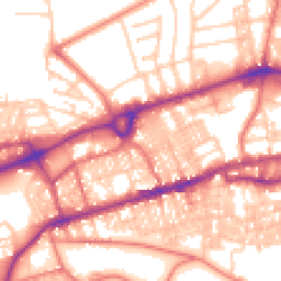 Daytime road noise heatmap for BB8 9BG
