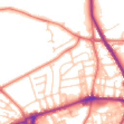 Daytime road noise heatmap for BB8 9DS