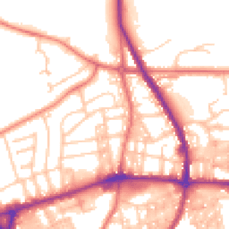 Daytime road noise heatmap for BB8 9EB