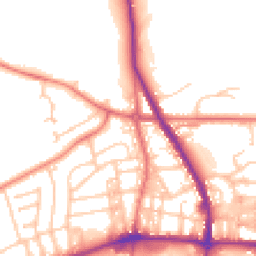 Daytime road noise heatmap for BB8 9EF