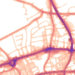 Daytime road noise heatmap for BB8 9ES