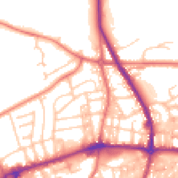 Daytime road noise heatmap for BB8 9ET