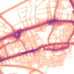 Daytime road noise heatmap for BB8 9FE