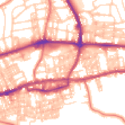 Daytime road noise heatmap for BB8 9JL
