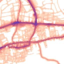 Daytime road noise heatmap for BB8 9JQ