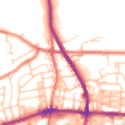 Daytime road noise heatmap for BB8 9LL