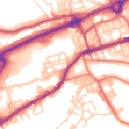 Daytime road noise heatmap for BB8 9NR