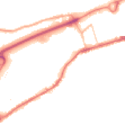Night-time road noise heatmap for BB8 9NR