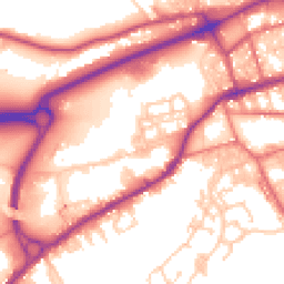 Daytime road noise heatmap for BB8 9NY