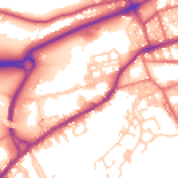 Daytime road noise heatmap for BB8 9PE
