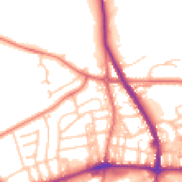 Daytime road noise heatmap for BB8 9RJ