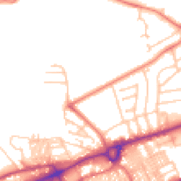 Daytime road noise heatmap for BB8 9RS