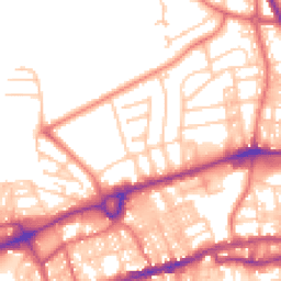 Daytime road noise heatmap for BB8 9RY