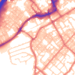 Daytime road noise heatmap for BB9 0AB