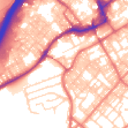Daytime road noise heatmap for BB9 0AJ