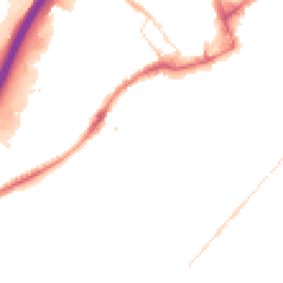 Night-time road noise heatmap for BB9 0AJ