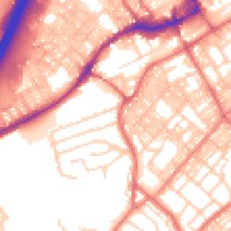 Daytime road noise heatmap for BB9 0AS